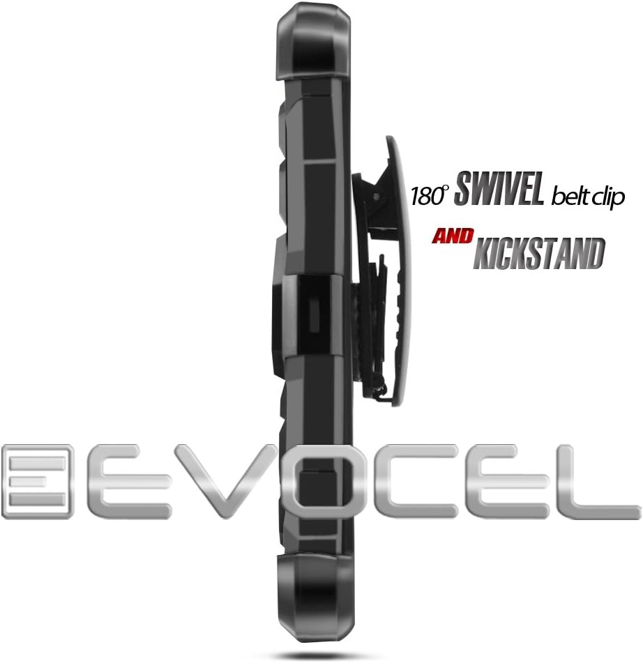 HTC Desire 626 / 626s Case, Evocel [New Generation Series] Belt Clip Holster, Kickstand, & Dual Layer for HTC Desire 626 / 626s, Black (EVO-HTC626-XX01)