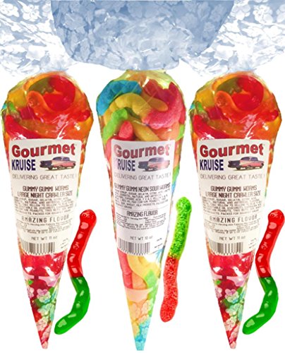 Gummy Worms sabor frutas surtidas y ácidas 32 oz miniatura 1