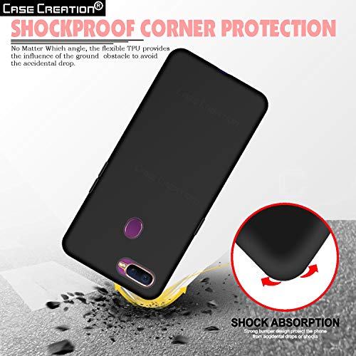 Image of Case Creation Luxurious OG Series for Realme2 Case Cover,Anti-Dirty Slim Case Frosted Matte Cute Candy TPU Raised Bezel (Splash of Color) Back Cover for Realme 2 -Black