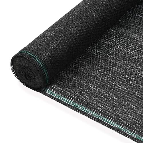 Xichuzi Toldo para Pista de Tenis HDPE 1x25 m Negro, Cubre Vallas Jardin, Protector Balcon, Paneles Ocultacion, Mallas Ocultacion