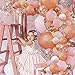 Rose Gold Balloon Garland Arch Kit, 150 Pieces Rose Gold Pink White and Gold Confetti Latex Balloons for Baby Shower Wedding Birthday Graduation Anniversary Bachelorette Party Background Decorations