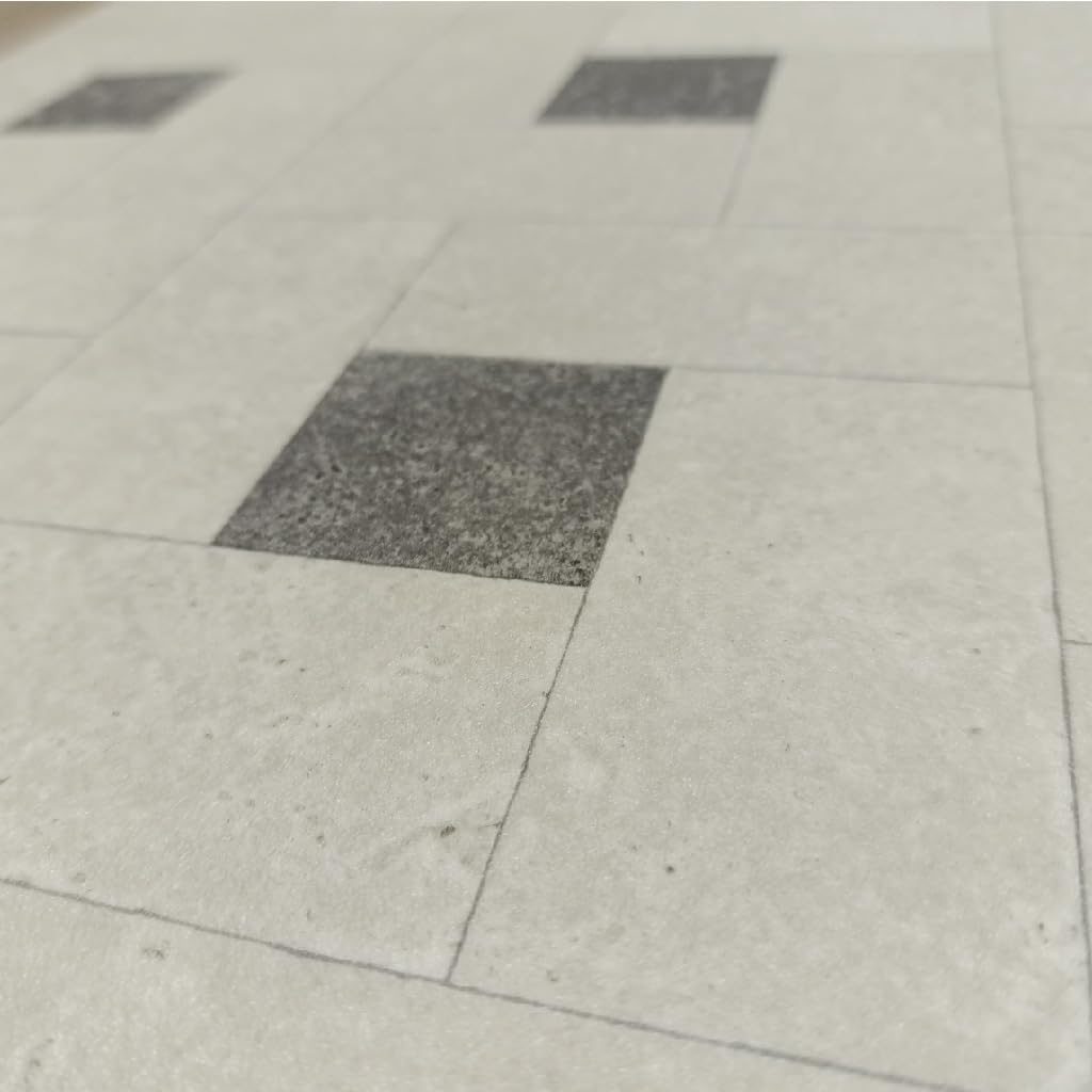 Alfombra de Vinilo: Diseño Geométrico Moderno, Resistente, Antideslizante, Cocinas, Pasillos con Estilo - Venecia 80x220 cm