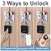 Gym Locker Padlock eLinkSmart Fingerprint Mobile APP Unlock Remote Management Outdoor Waterproof Keyless Biometric Padlock for Gym Luggage Bags Locker Storage Tool Box Gun Case Footlocker Black