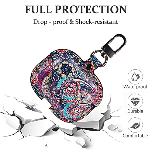 Image of Genuine Leather Case for AirPods Pro 2,Shockproof Protective Cover Compatible with Apple Airpods Pro 2nd Generation Charging Case (2022),Soft Headphone Cases for Women Men with Keychain(07)