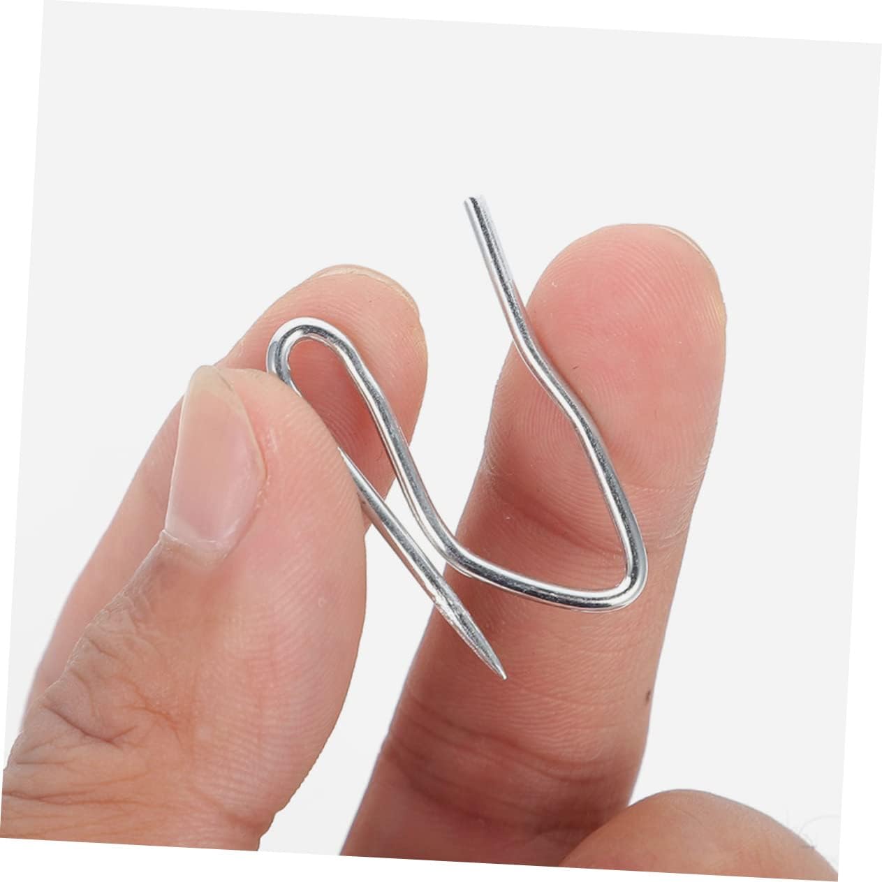 PRETYZOOM 290pcs Curtain Hooks Stainless Steel Pin Drapery Hooks for Smooth Installation for Home Decor and Shower Curtains and Stable Design
