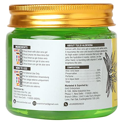 SVATV Gel di aloe vera al limone | Riduce il