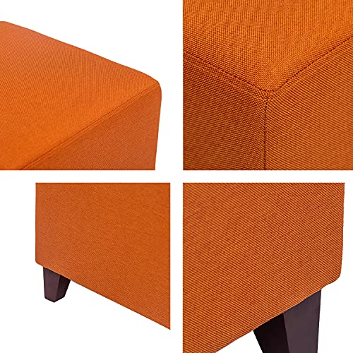 Adeco Simple British Style Cube Ottoman Footstool, 16X16X16 #TOP3