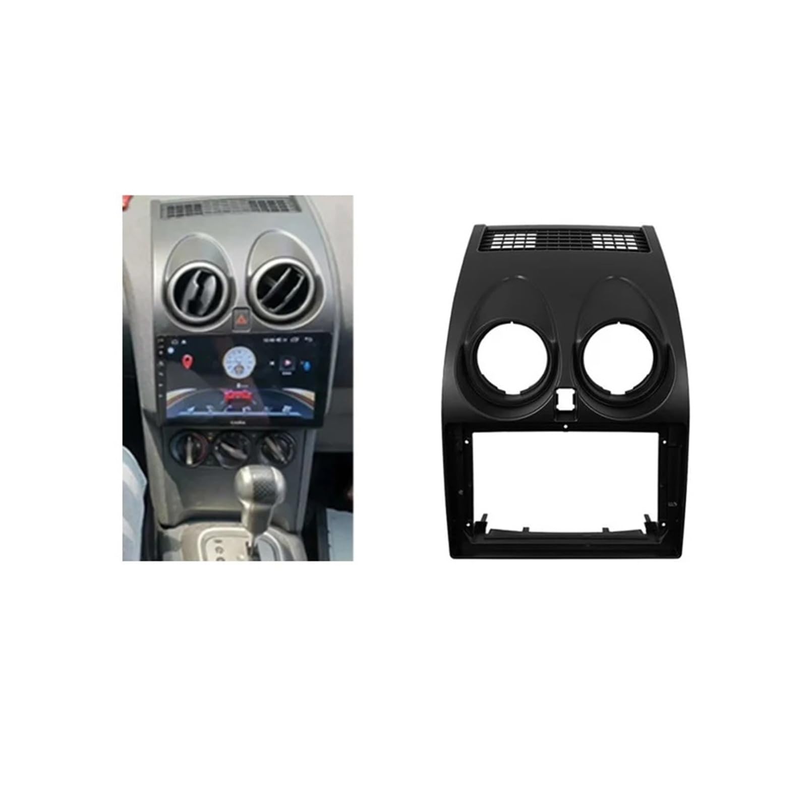 Mascherina Autoradio Cornice Stereo Modifica Schermo Lettore Radio 9 Pollici 2Din Audio Dash Trim Frame Facia Panel per Nissan per Qashqai 2008-2010 2011 2012 2013 2014