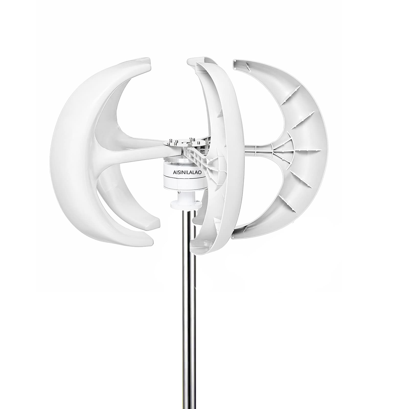1000W vertikaler Windgenerator, Windturbine 12 V 24 V kleine Windmühle freie Energie mit MPPT -Ladung Controller HOMEUSE (Weiß)