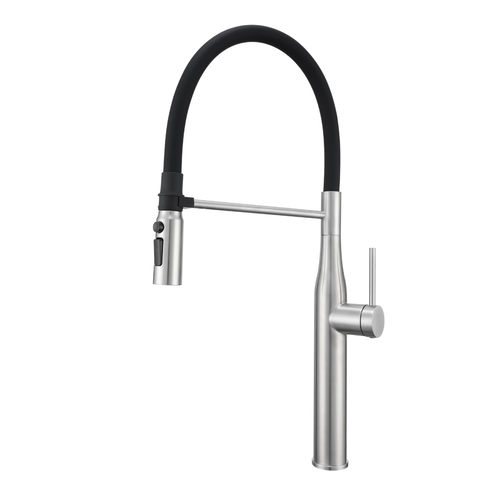 Fanjubei Brushed Kitchen Magnetic Hot And Cold Pull-Out Rotating Telescopic Sink Faucet,