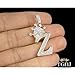TGDJ 10K Yellow Gold Crown Diamond Pendant - Small Pave Crowned Initial Letters from A to Z - Gold Stamped Fine Jewelry for Men & Women for All Occasions - 1.5” (Letter Z)