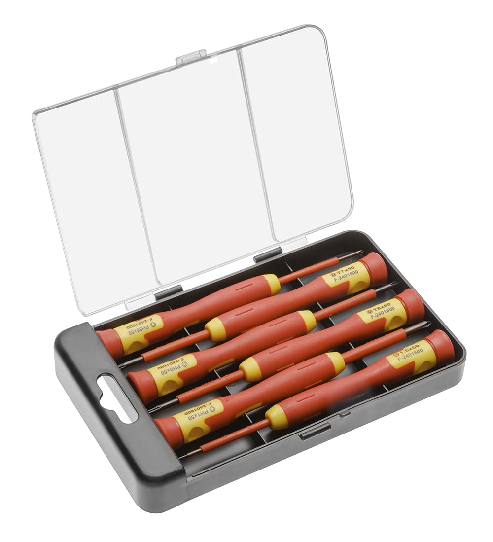 Högert Technik Germany 6- piece insulated precision screwdriver set, 1000 V, CrMo steel