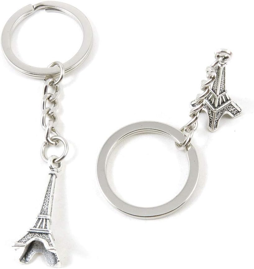 100 Pieces Keyring Keychain Wholesale Suppliers Jewelry Clasps Z0OF1N Paris Eiffel Tower