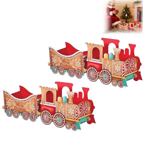 Trenes, tren de regalo de Papá Noel: entrega alegría navideña con estilo, juegos de tren de Navidad personalizados, entrega de alegría navideña para organizar regalos, decoración única para el hogar