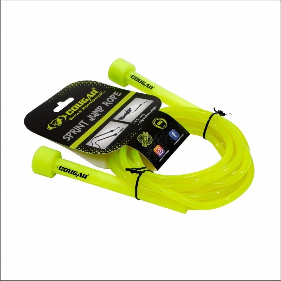 COUGAR SR-019 9FT LONG SPRINT Rope Made of PVC Material adjustable Plastic Handles - Jump Rope for Gym and Home for Men, Women, Children, Weight Loss, Best Exercise Fitness Accessory in Green Color (B0BPSVQBG9) Amazon Price History, Amazon Price Tracker