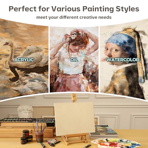 VISWIN 6 Pack of 11x14 Wood Canvas, 3/4