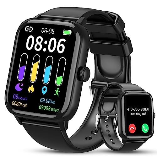 Tamispit Smart Watch (Answer/Make Call), 1.96 Inch Fitness Tracker Watch With Step Calorie Counter, 110+ Sports Modes Ip67 Waterproof, Smartwatch For Men Women Bluetooth Watch Compatible With Android Iphone Ios cover