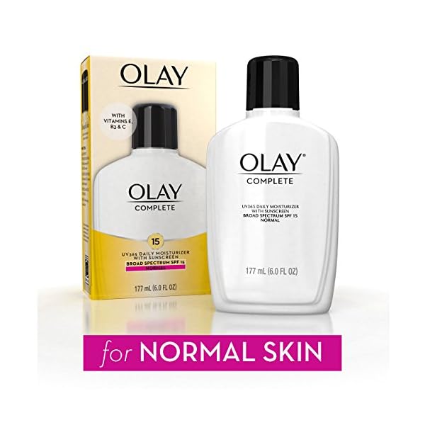 Olay Face Moisturizer Complete Lotion All Day Daily Facial Moisturizing Lotion SPF 15 for Normal Skin and Hydration, Oil-Free Non-Greasy, 6 Fl Oz (Pack of 2)