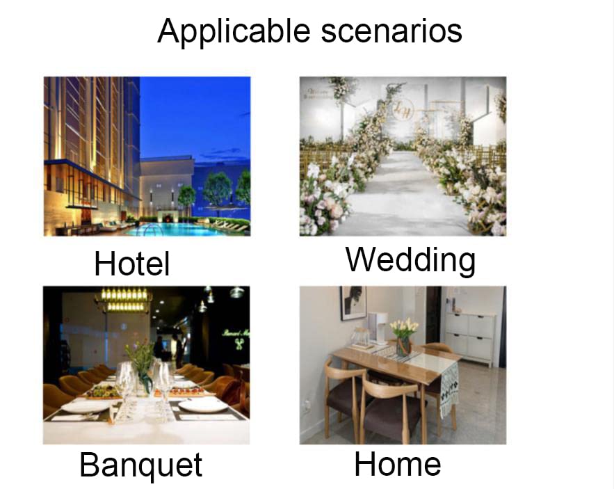 Hosoncovy PVC Hollow Table Runner Non-slip Decorative Table Mats Placemat for Home Party Kitchen Dining Wedding Decor (150CM X 34CM) (Gold) - Image 4