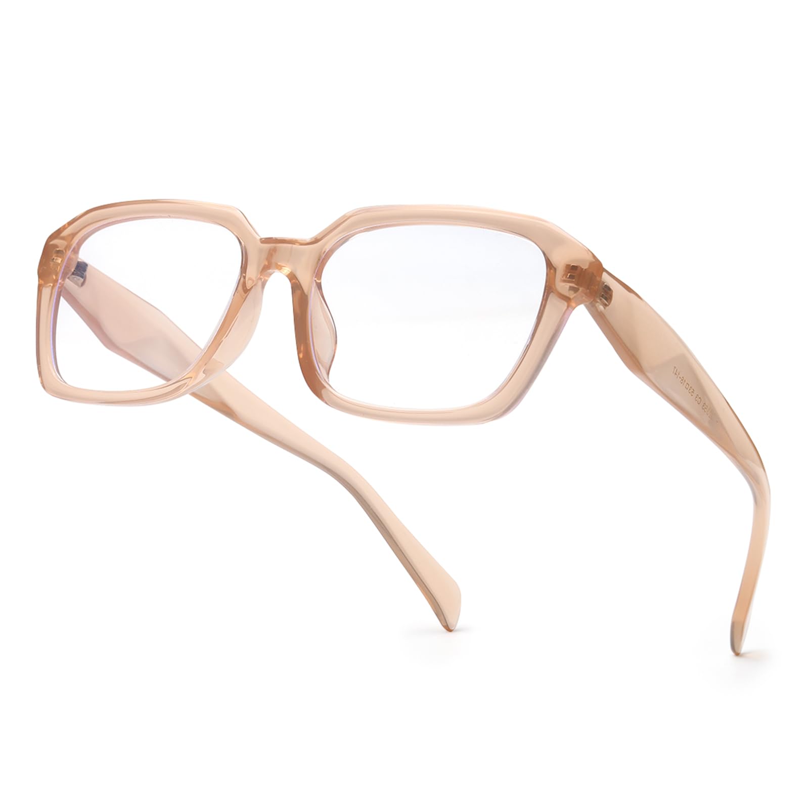 SODQW Designer Blue Light Blocking Glasses for Women Square Frame Anti Glare Reduce Eyestrain Computer Eyeglasses