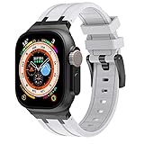 ラグジュアリーデザイナー 頑丈なバンド Apple Watchバンド 41mm 40mm 38mm対応 シリコンストラップ 防水交換用バンド iWatch Series 8 7 6 5 4 3 2 1 SE ゴム バンド本 (38mm/40mm/41mm, 白黒)