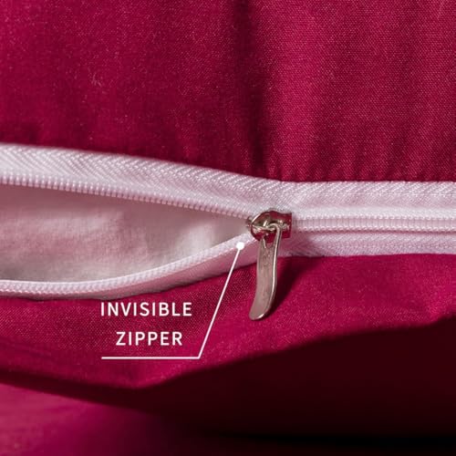 Image of Body Pillow Pillowcase with Zipper 1 piece,Wine Red,20 inchx54 inch