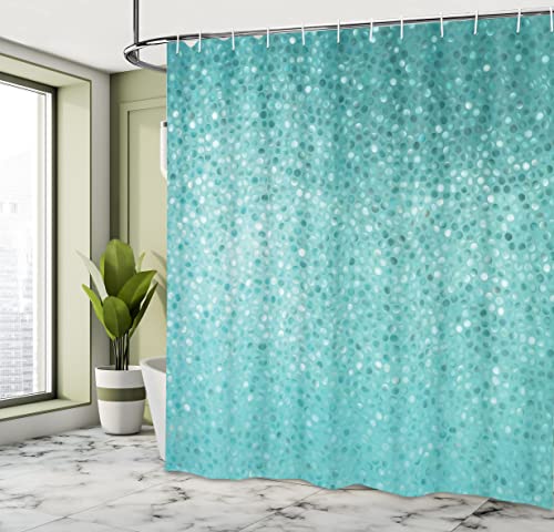 ABAKUHAUS Turchese Tenda da Doccia, Modello Pois