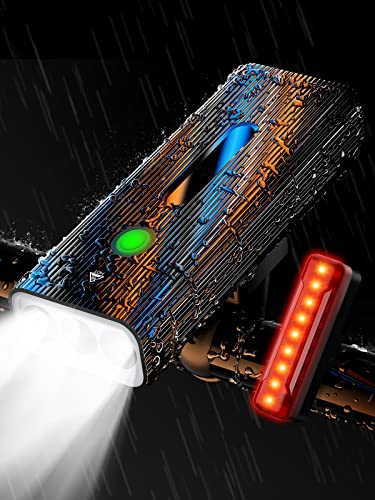LED Fahrradlicht Set,10 Stunden Akkulaufzeit,(IPX6) Hohe...