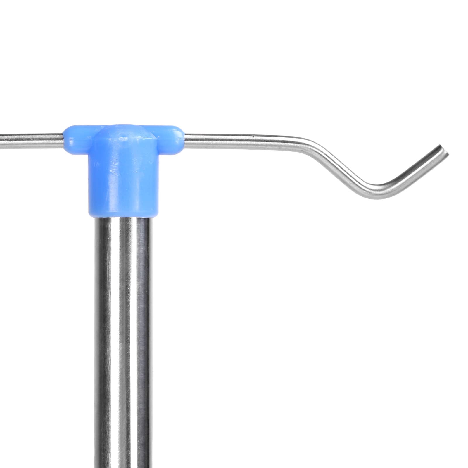 Jiawu 2 Ganci, 3 Rotelle, Asta Portaflebo Portatile Rotante, Supporto per Infusione in Acciaio Inossidabile Regolabile in Altezza Porta Sacca Portaflebo per Ospedale, Domiciliare