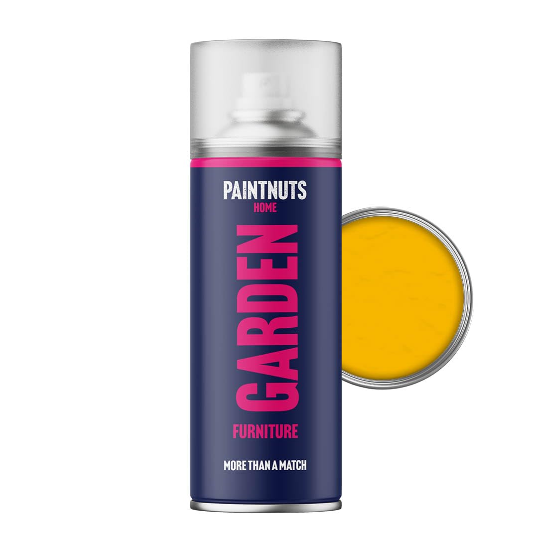Paintnuts Garden Furniture Paint - RAL-1021 - COLZA YELLOW Satin 400ml Spray Can
