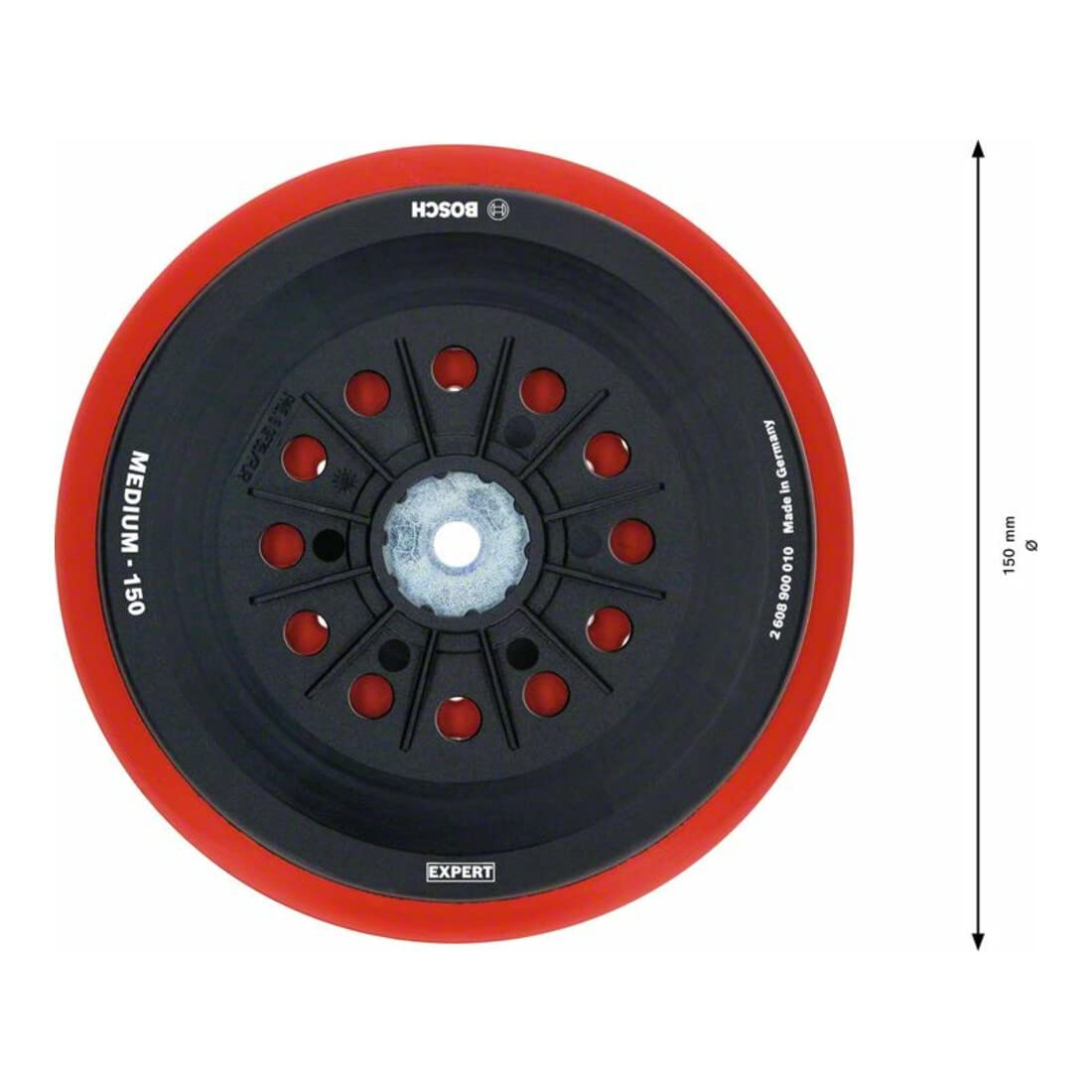 Bosch 2608900010 - Bandeja de lijado (diámetro: 150 mm, mediano, 2608900010)