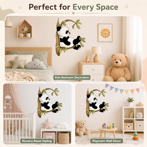 Vinilo Decorativo Panda en Árbol 26 x 24 Pulgadas miniatura 7