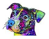Enjoy It Dean Russo Pit Bull Car Stickers 2 Pack, Outdoor Rated Vinyl Sticker Decals for Windows, Bumpers, Laptops or Crafts
