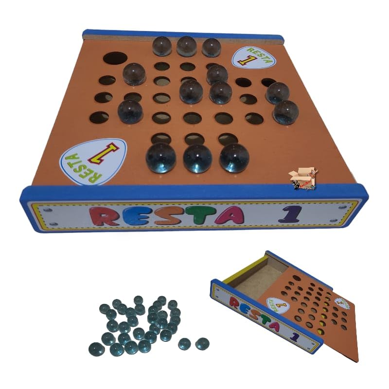 Brinquedo Pedagógico Educativo Em Madeira Resta Um Premium