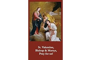 St. Valentine Bishop and Martyr Holy Card Pack with Prayer Cards