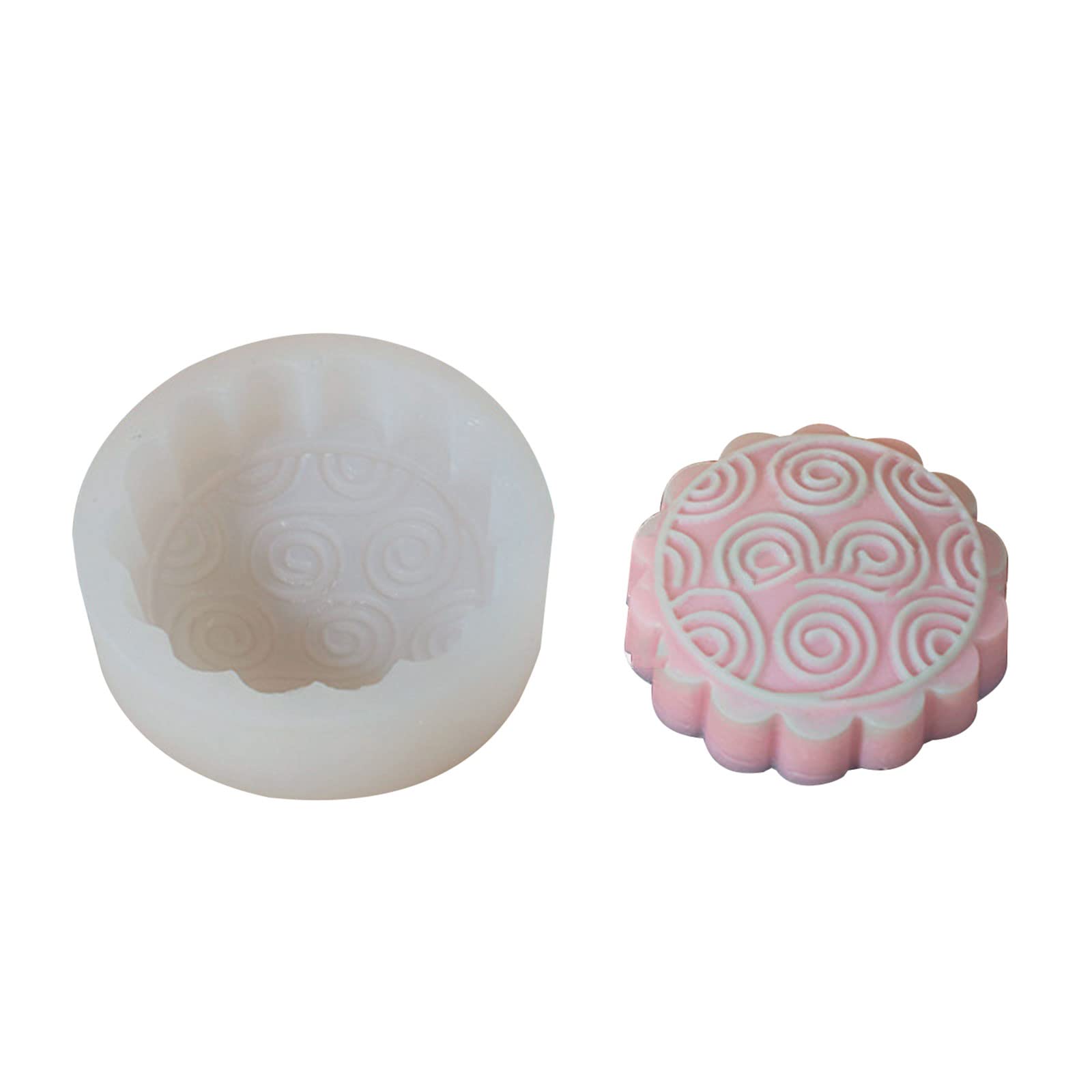 Tsophreniq Round Pattern Silicone Cake Mold Handmake Bread for Mold Tools Soap Molds Shapes for Soap Making Cute