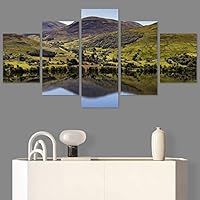 SIGNWIN 5 Panel Canvas Wall Art Calming Waters for Home Decorations Ready to Hang - 60