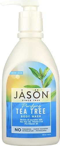 Jason Bath Care Tea Tree Satin Shower Body Washes de 30 onzas líquidas (a) - 2 unidades