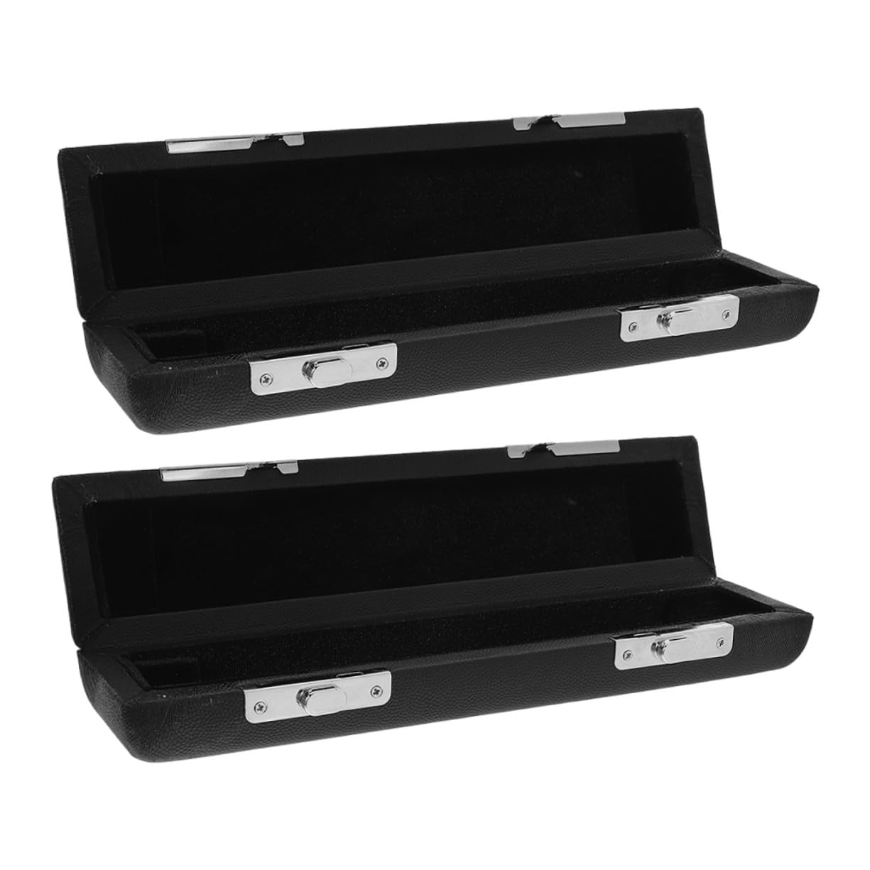 YARNOW Estuche Rígido para Piccolo de 16 Agujeros Negro, Material de Madera y Cuero, Portátil y Protege la Calidad del Sonido, Adecuado para Presentaciones y Clases, Pack de 2 Unidades