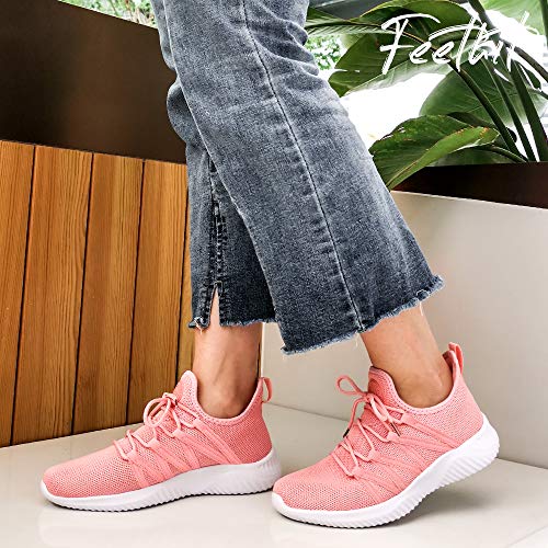Image of Feethit Womens Slip On Running Shoes Breathable Walking Shoes Lightweight Gym Workout Shoes Non Slip Fashion Sneakers