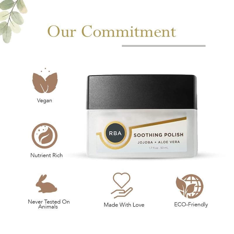 RBA Skincare’s Soothing Polish, Physical Exfoliant to Smooth Skin Texture, Exfoliating Jojo Beads and Aloe Vera, 100% Natural 50 ml