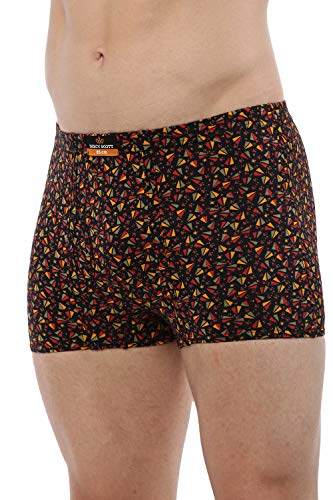 Image of Dixcy Scott Cross Trunk | Long Leg Trunks for Men | 100% Combed Cotton | Soft, Sweat-Absorbent Waistband | C-Open Front Men's Underwear | Self-Hem Leg Grip Innerwear for Man | Pack of 3