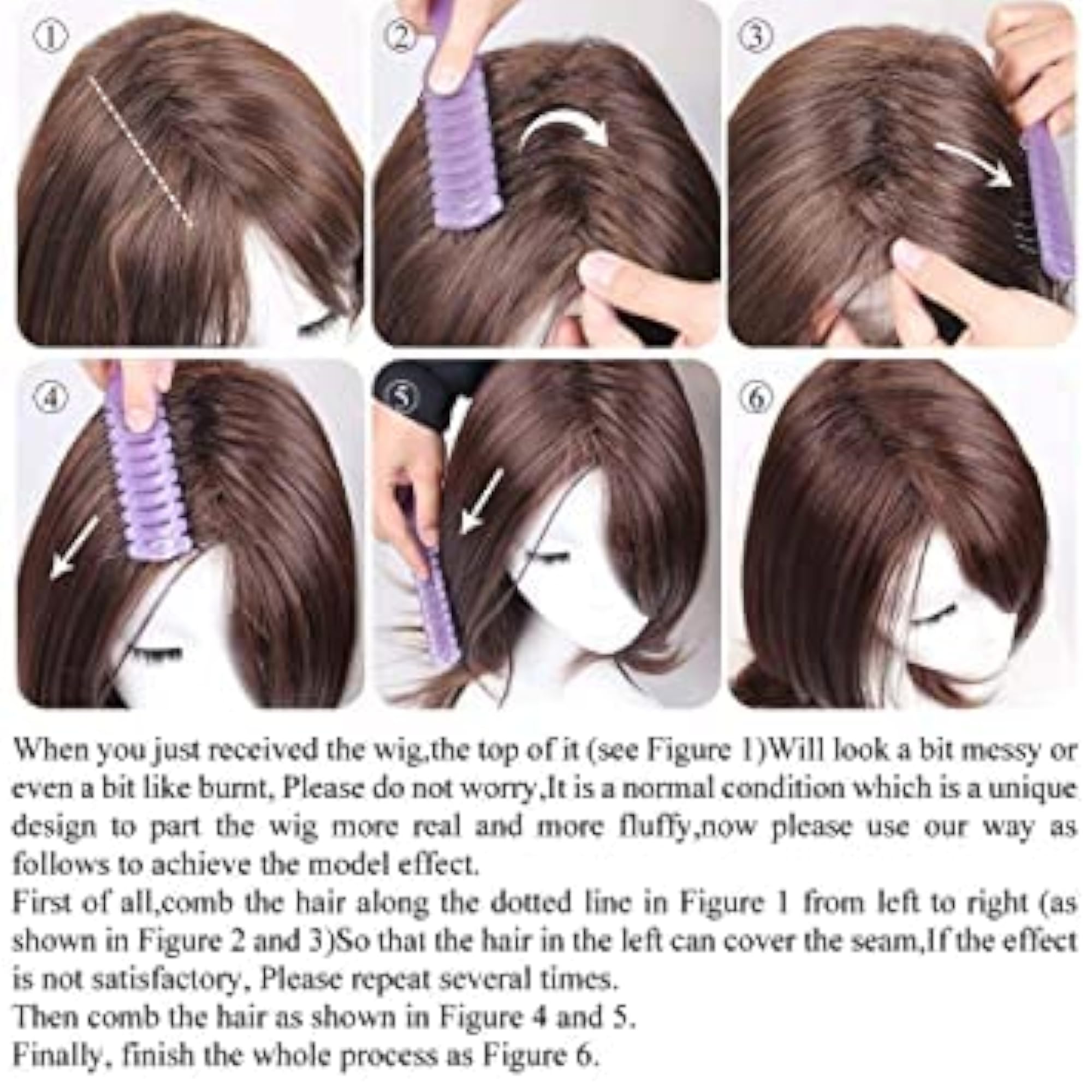 Women's Stylish Natural-Looking Full Head Wig, Comfortable Everyday Wear