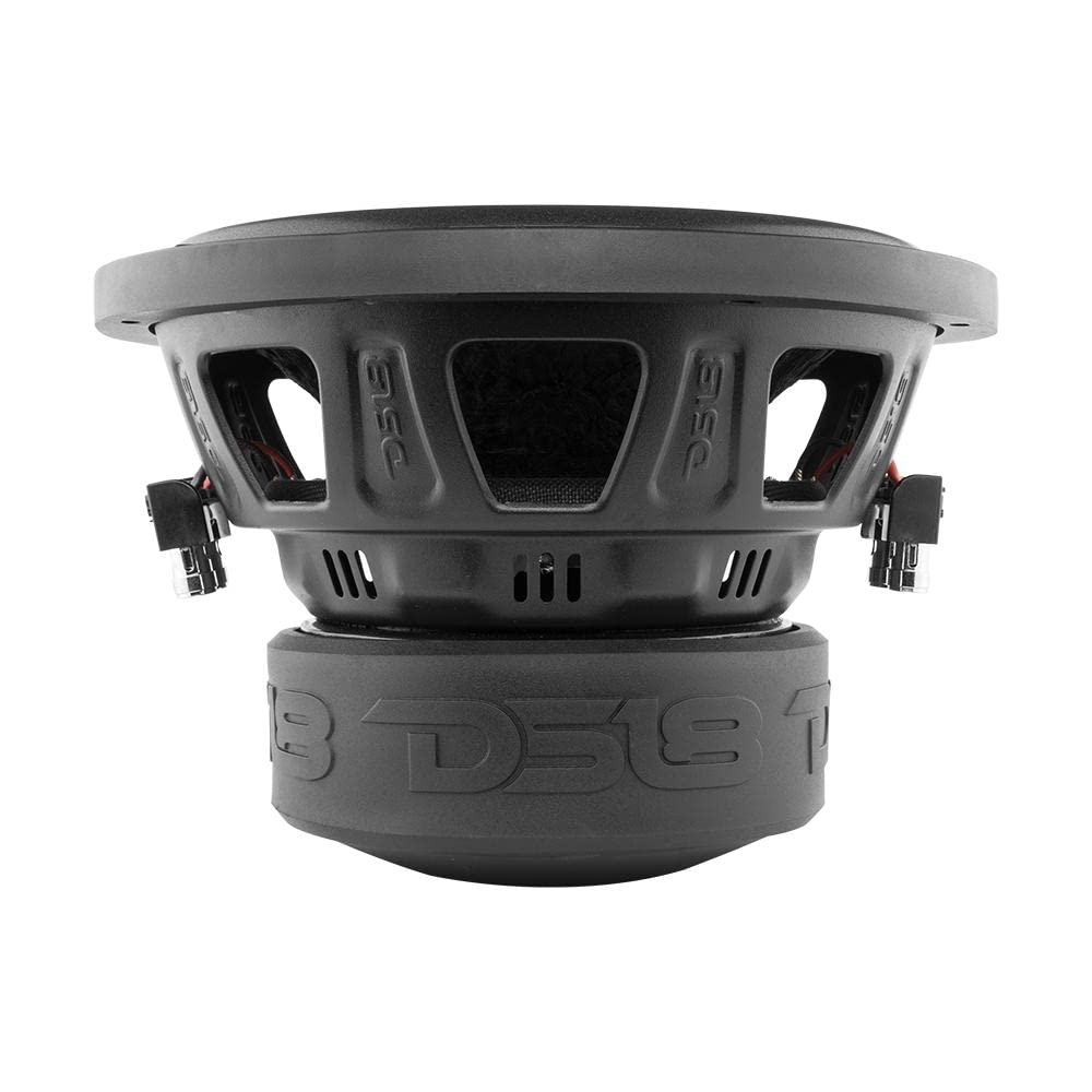 1 DS18 ZR10.4D, subwoofer 25 cm 250 mm 10" średnica, moc RMS 700 W i maks. 1400 W, podwójna cewka drgająca DVC 4 + 4 Ohm, czułość 81 dB SPL, bagażnik samochodowy, 1 sztuka