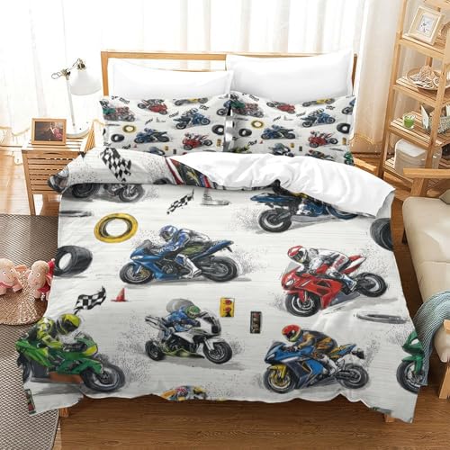 Housse de couette microfibre hypoallergique parure de lit 260x220cm - 3