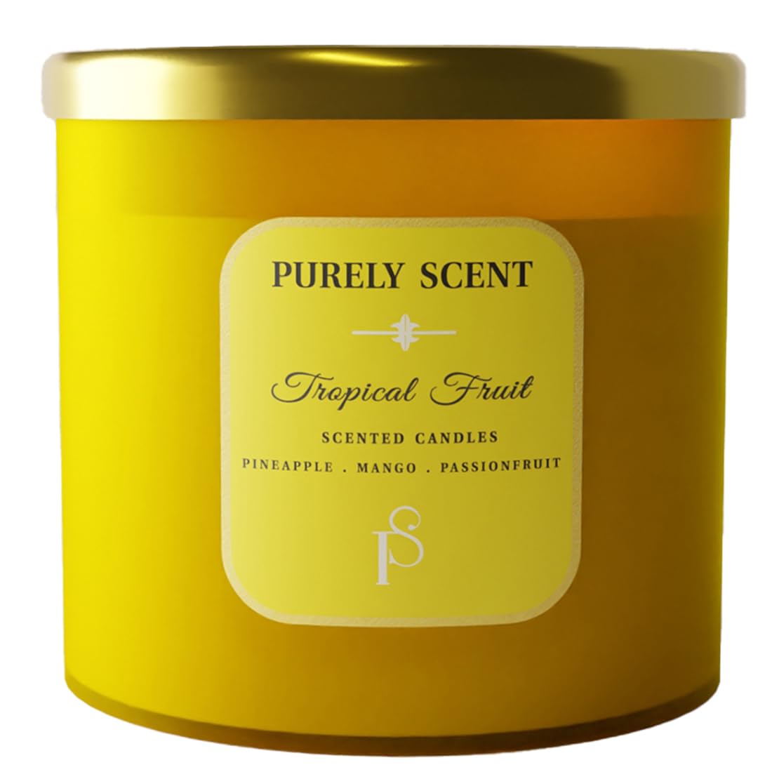 Luxury Soy Wax Scented Candles | Large 400g Tropical Fruit 3 Wick Jar Candles | 10% Essential Oils | Long-Lasting Aromatherapy for Bath, Yoga, Sleep, Wedding, Party & Diwali Gifts