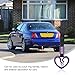 PATIKIL 2Pcs Broken Heart Shaped Car Handle Straps, Car Hanging Accessories Bumper Warning Ring Drift Charm for Auto Decor Interior Exterior Decoration, Purple