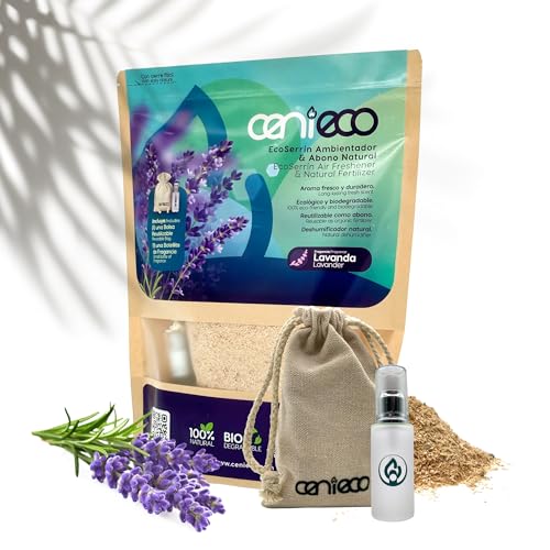 Ambientadores duraderos para armarios – Regulable intensidad, Absorbe Olores y Refresca el Aire – 100% Ecológicos (Lavanda)