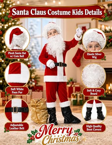 Disfraz Completo de Santa Claus para Niños miniatura 5
