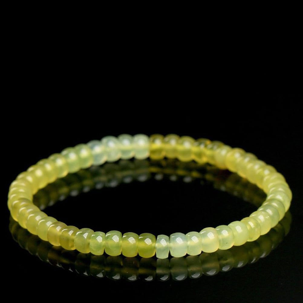 Bracciale in Giada Hetiano ricchezza prosperità, guarigione Fengshui Fatto a Mano da Uomo con Pietre preziose Naturali Braccialetti Elastici Elasticizzati da Donna Perline Pietra